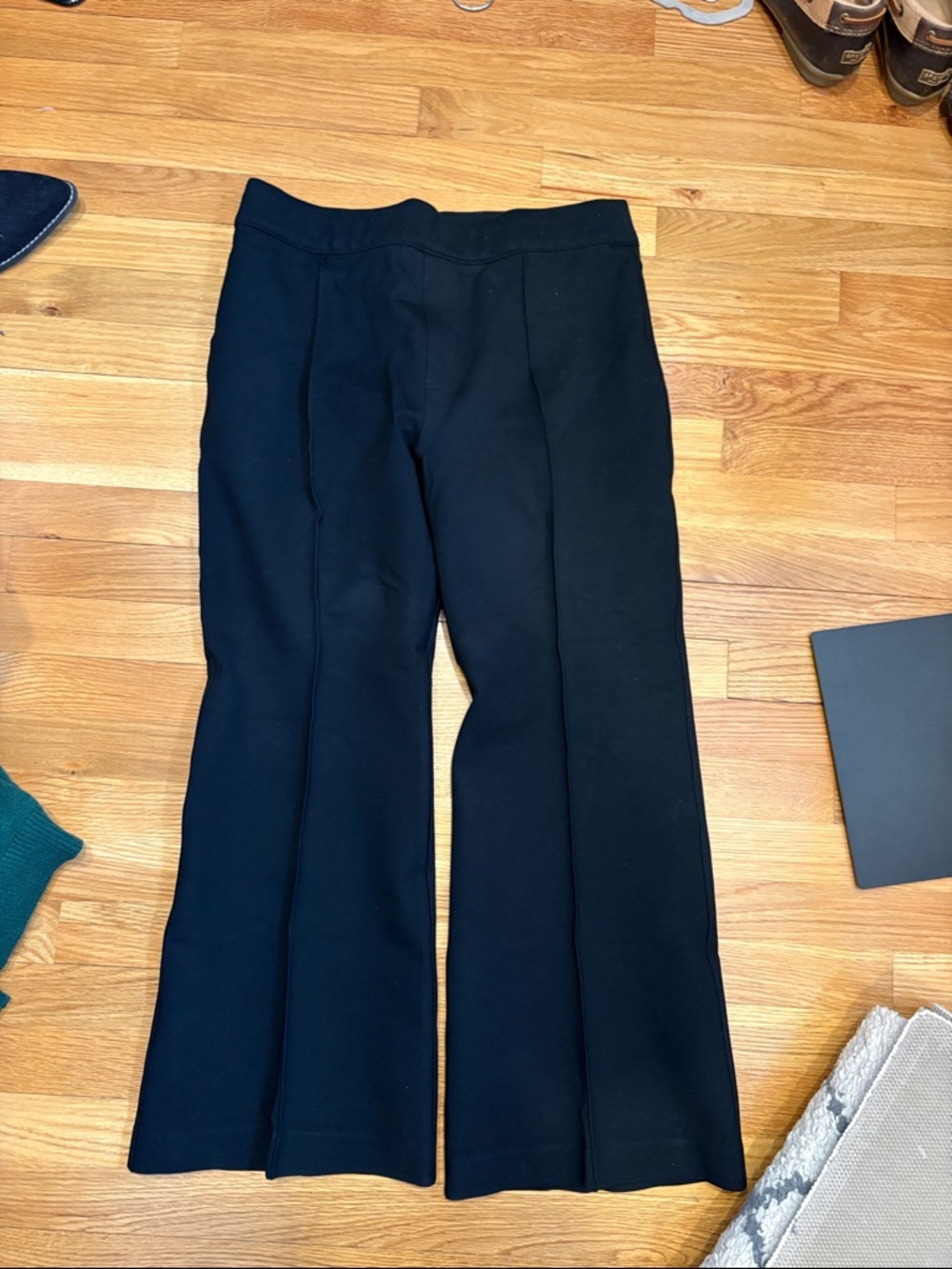 SPANX Black High-Rise Ponte Waistband Pants